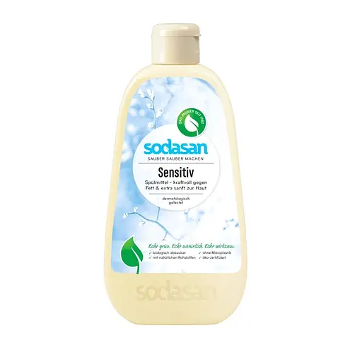 Органическое жидкое средство-концентрат Sensitive для мытья посуды для чувствительной кожи SODASAN 0,5 л - фото 1