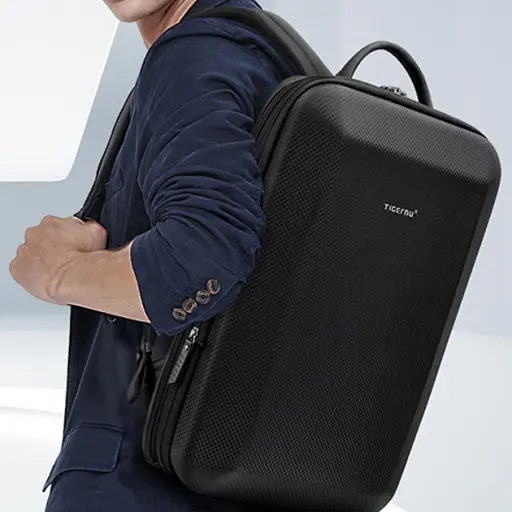 Рюкзак міський офісний розширюваний Tigernu T-B9152 12-19л для ноутбука 15.6" Black (17043) - фото 7