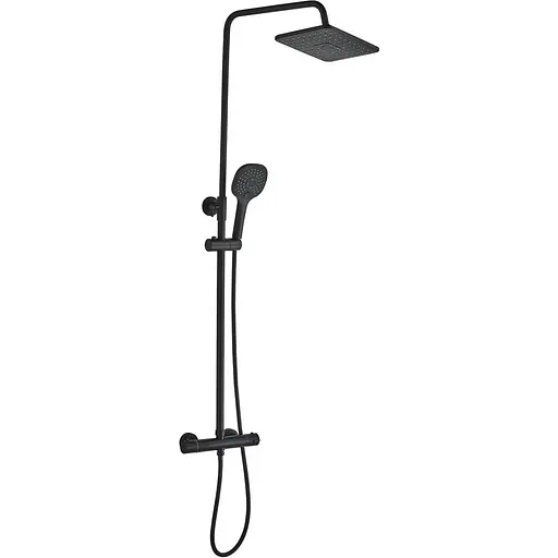 Душова система Globus Lux Termostatic R GLA-0040T-BB, Чорний матовий - фото 1