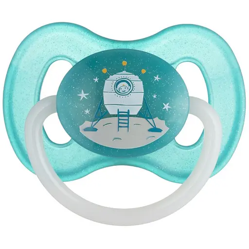 Пустушка Canpol babies Space латексна кругла  0-6 міс. синя (23/221_blu_new)