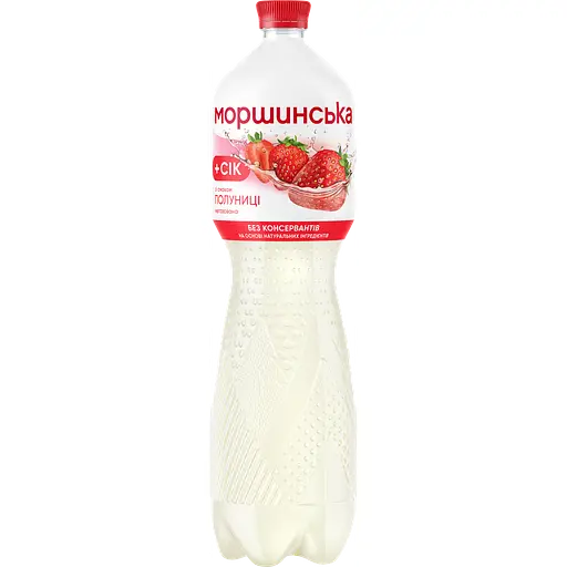 Напій Моршинська зі смаком полуниці негазований 1.5 л - фото 1