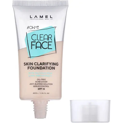 Тональний крем Lamel Oh My Clear Face відтінок 401, 40 мл - фото 2