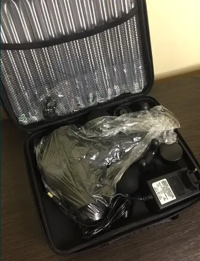 Ударный перкуссионный массажер триггерных точек Massage Gun 2500 mAh (6 насадок, 30 скоростей) - фото 8