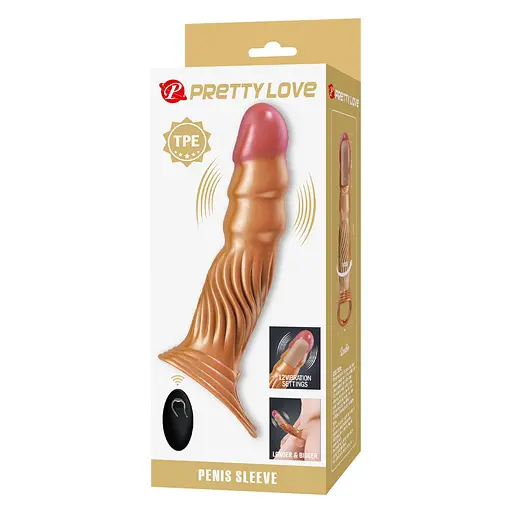 Насадка на пеніс Pretty Love Penis Sleeve Extender 24 см (тілесний) - фото 11
