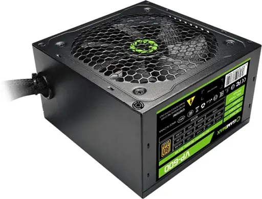 Блок питания 600 Вт, GameMax VP-600, черный, 80+ Bronze, Active PFC, 12 см, 3xMolex/5xSATA/2x2+6-pin/1x4+4-pin - фото 1