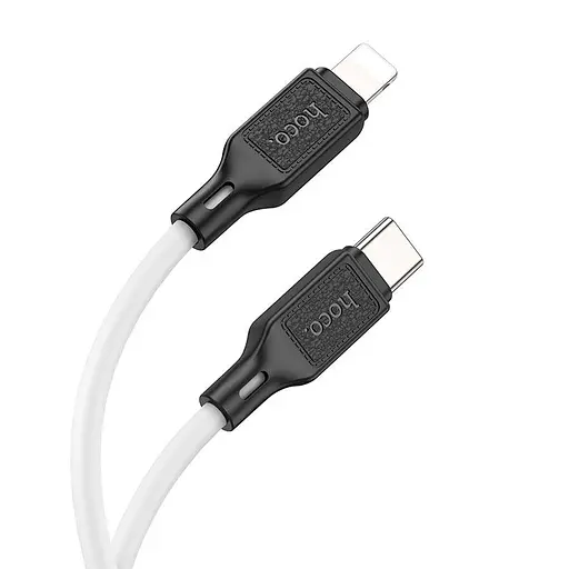 Кабель силіконовий Hoco X90 - Type-C to Lightning Cool silicone PD cable 1 метр білий - фото 1