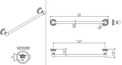 Тримач для рушника Sonia Genoa 107148 Хром - фото 3