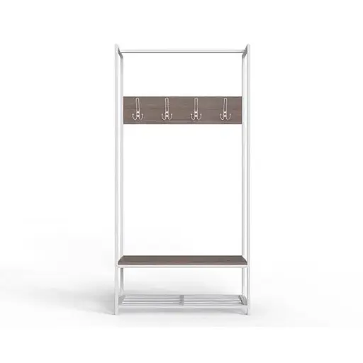 Вешалка напольная Ferrum-decor Трелис 13 180x90x38 ДСП белый Дуб Сонома Трюфель 16мм (FRD-104335)