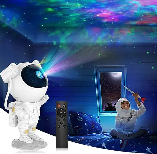 Ночник – проектор звездного неба Астронавт Astronaut Starry Sky Projector космонавт детский светильник - фото 3