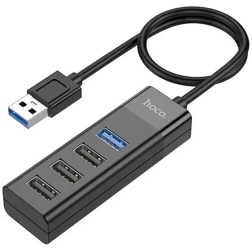 Hub-адаптер Hoco Usb Easy mix 4-in-1 converter HB25 Usb3.0+3xUsb2.0 - фото 1