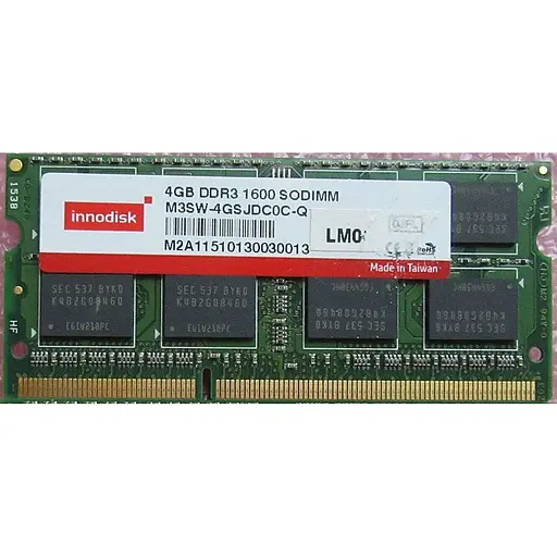 Оперативна пам'ять для ноутбука Innodisk SO-DIMM DDR3 4GB 1600MHz PC3-12800 2Rx8 Б/В