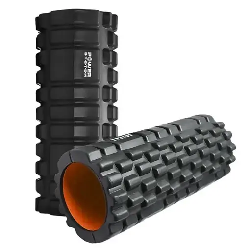 Масажний ролик (роллер) Power System PS-4050 Fitness Foam Roller Black/Orange (33x15см) (PS-4050_Orange) - фото 2
