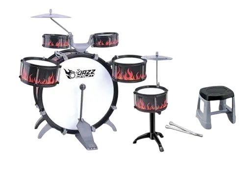 Детская барабанная установка L651 с 5 барабанами, педалью, тарелками, палочками и стульчиком