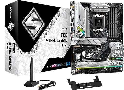 Материнская плата ASRock Z790 Steel Legend Wi-Fi LGA 1700 (Z790 Steel Legend WiFi) Б/У - фото 1