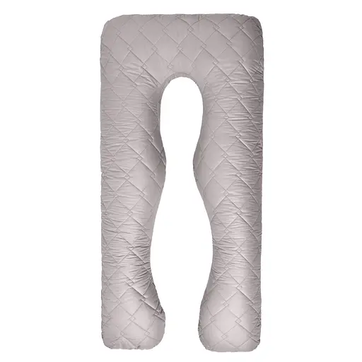 Наволочка на П-подушку İdeia с стежкой для беременных и отдыха 140х75х20 см (8000030029_ серая/св.серая)  - фото 2