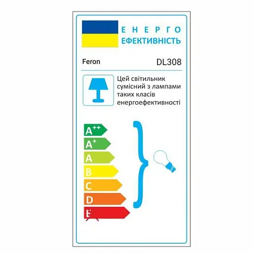 Вбудований світильник Feron DL308 поворотний під лампу білий (15067) - фото 2
