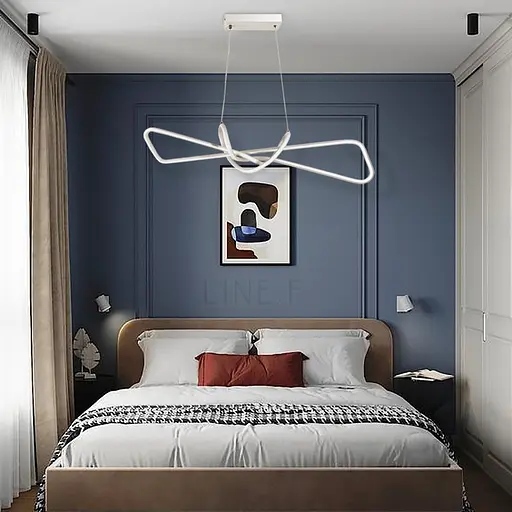 Современная белая люстра AVIZE в двух размерах Line.F Длина 85 см - фото 9