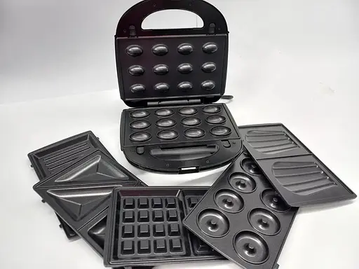 Мультимейкер 6 в 1 Rainberg RB 2276 съемные формы с антипригарным покрытием 2200 Вт - фото 2