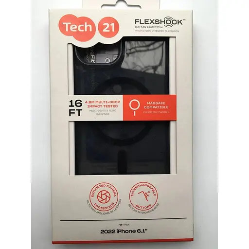Оригинальный противоударный чехол Tech21 Evo Check MagSafe для iPhone 14/13 Black T21-9817 - фото 2
