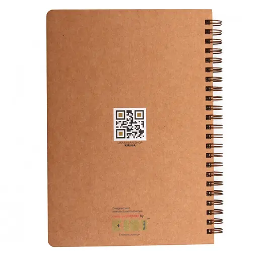 Блокнот "Доге" эко крафт-картон 11123-Т-KR формат А5 на пружине - фото 2
