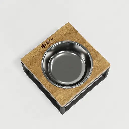 Hollky Base Solo S — миска на підставці для котів і маленьких собак (1 × 0,45 л) - фото 5