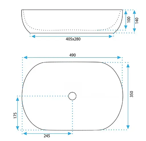 Умивальник Rea Lisa white накладний REA-U6022, Білий - фото 2