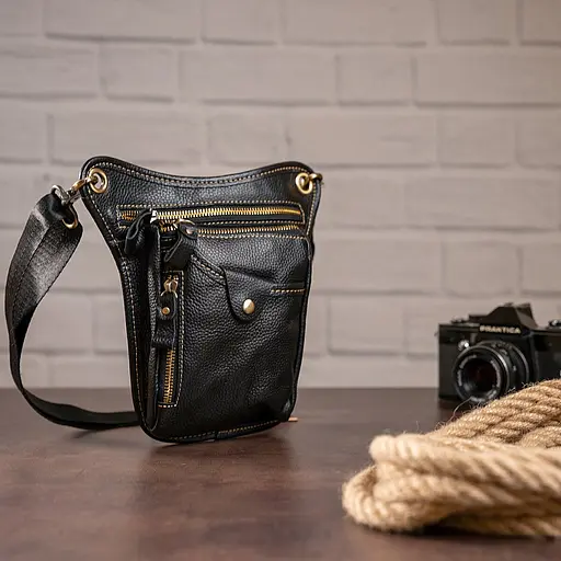 Чоловіча шкіряна сумка Vintage 16х22х3,5 см 000154012 - фото 4