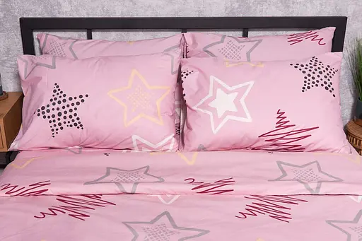 Набор наволочек Moon&Star Бязь Gold Люкс Alpha Pink 40х60 см 2 шт - фото 1