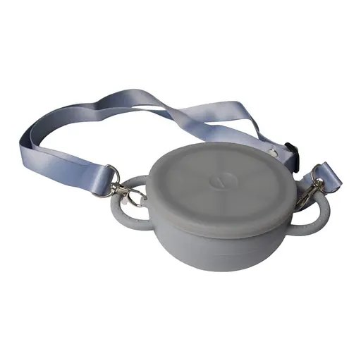 Безопасная пищевая силиконовая складная чашка oldbro 450 мл Grey - фото 4