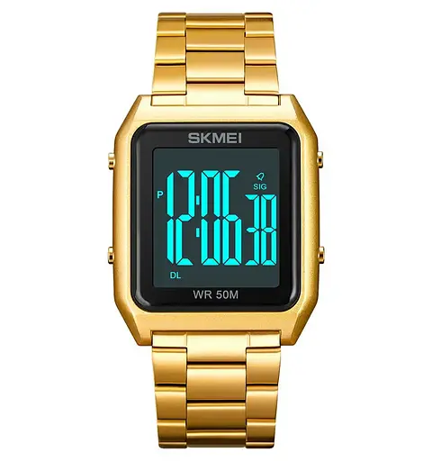 Чоловічий наручний годинник Skmei 1879 (Золотистий) - фото 2