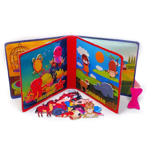 Розвиваюча фетрова книга для дітей "Хто де живе?" 823437, 25 липучок - фото 3