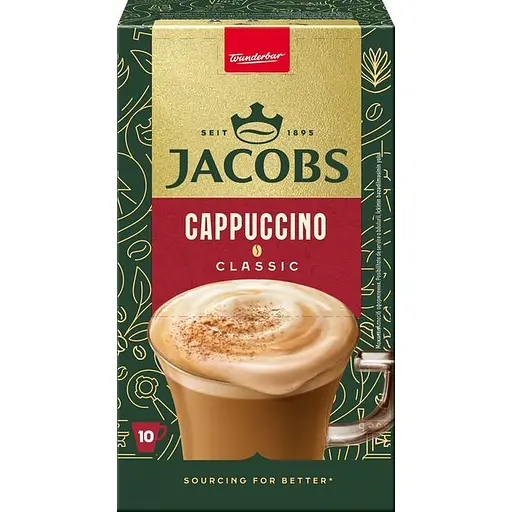 Напиток кофейный Jacobs 3 в 1 Cappuccino, 18.7 г (813045)