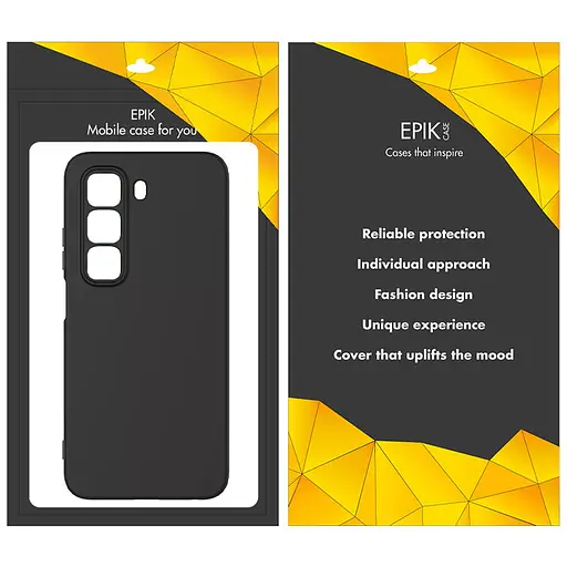 Чехол TPU Epik Black Full Camera для Infinix Hot 50 4G Черный - фото 2