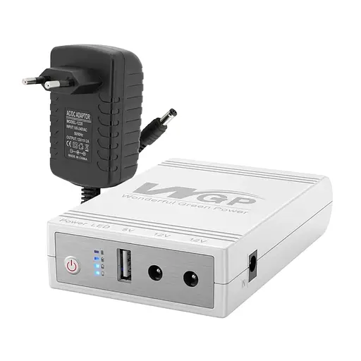 Комплект Mini UPS с блоком питания: источник бесперебойного питания Mini UPS WGP UPS103C 16000mAh 5V/12V/12V, Li-ion 4*4Ah, Li-ion 4*4Ah, для роутера и оптического терминала, а также блок питания SPF-1202B 12V/2A (24W) (42-00259) - фото 1