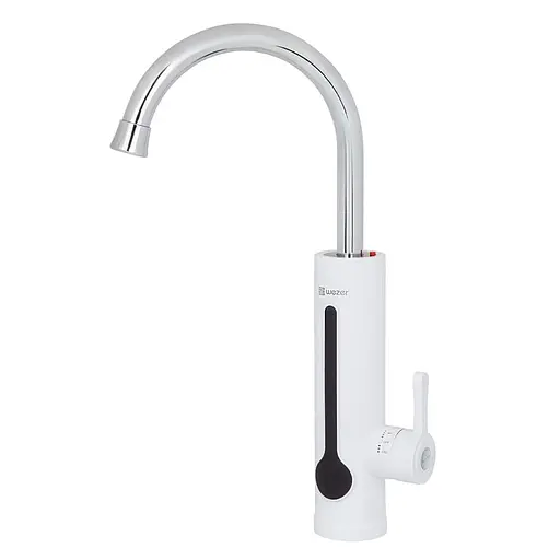 Проточный водонагреватель для кухни поворотный излив термопредохранитель датчик температуры 3,3 кВт белый Wezer SDR-A8TR - фото 2