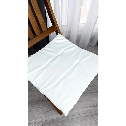 Водоотталкивающая подушка на стул Белый однотон (2 шт.) - фото 5