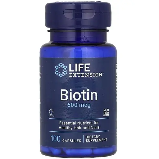 Биотин Life Extension 600 мкг 100 капсул