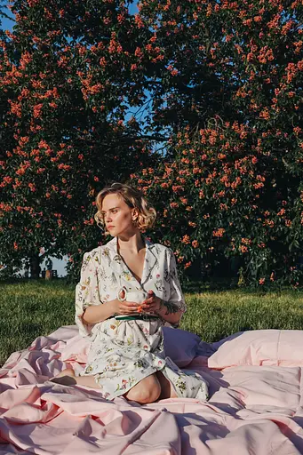 Комплект постельного белья сатин 100% розовый хлопок Baby Pink - двуспальный - фото 2