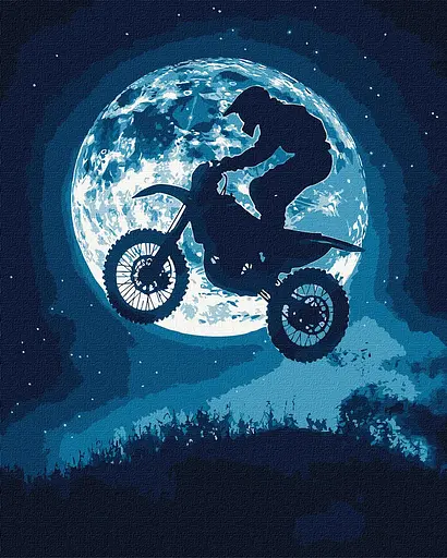 Набір для розпису по номерах Нічний драйв з фарбами металік, Ideyka, 40x50 см, КНО8580