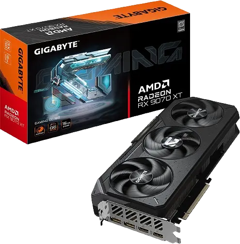 Відеокарта AMD Radeon RX 9070 XT 16GB Gigabyte Gaming OC (GV-R9070XTGAMING OC-16GD)