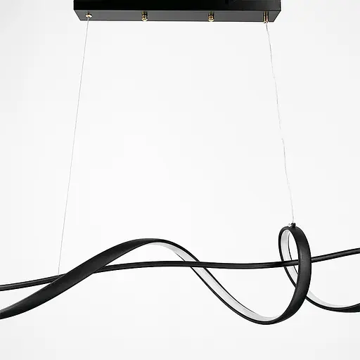Волнообразная люстра в черном корпусе длиной 100 см Ст. H26L-1000 BK Line F - фото 2
