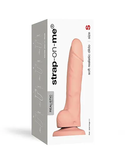 Реалістичний фалоімітатор Strap-On-Me SOFT REALISTIC DILDO Vanilla - Size S - фото 3