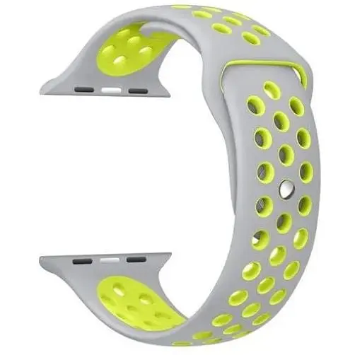 Ремешок Apple Watch Nike Sport 42/44/45/46/49 мм Серый+Желтый (3) - фото 1
