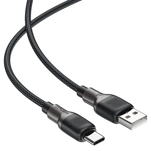 Кабель ACEFAST C10-04 USB to Type-C 3A, 1.2m, silicone, zinc connectors, Black - фото 4