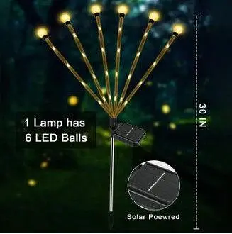 Cвітильник газонний комплект Avatar на сонячній батареї 42LED 6 ліній 2 шт - фото 4