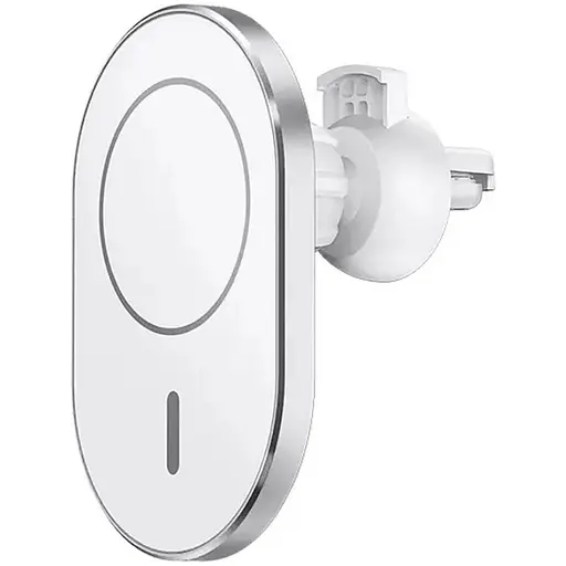 Холдер Wiwu CH-306 з MagSafe Magnetic Attached Wireless Charger Car mount Сріблястий - фото 1