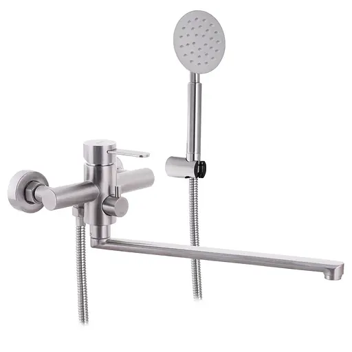 Змішувач для ванни Zerix SAS-006 нержавіюча сталь ZX3153 Нержавіюча сталь - фото 1