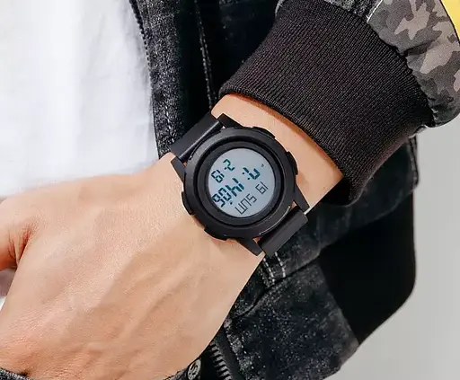 Мужские спортивные наручные часы Skmei 1732 (Черный) - фото 6