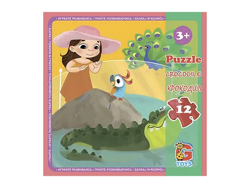 Пазлы G-Toys Зоопарк, 12 элементов, LZ01