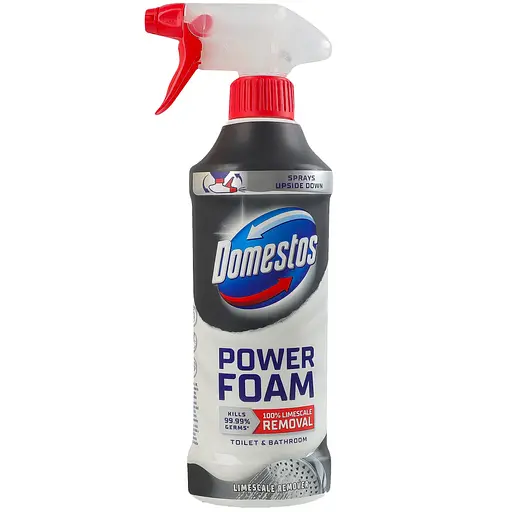 Спрей-пена для чистки унитаза и ванной Domestos Пауэр для удаления налета 435 мл